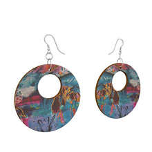 Load image into Gallery viewer, Lupins wooden earrings