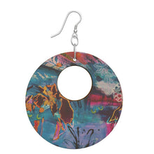 Load image into Gallery viewer, Lupins wooden earrings
