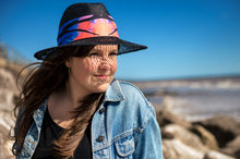 Load image into Gallery viewer, Handmade Black Straw Fedora ~ Made to Order
