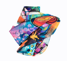 Load image into Gallery viewer, Irises Silk Twill Scarf
