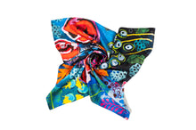 Load image into Gallery viewer, Peonies and Star Blossom Silk Twill Scarf