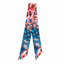 Load image into Gallery viewer, Peonies and Star Blossom Silk Twilly- No 2