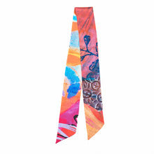 Load image into Gallery viewer, Sunflower and Lupins Silk Twilly- No 1