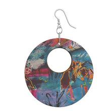 Load image into Gallery viewer, Lupins wooden earrings
