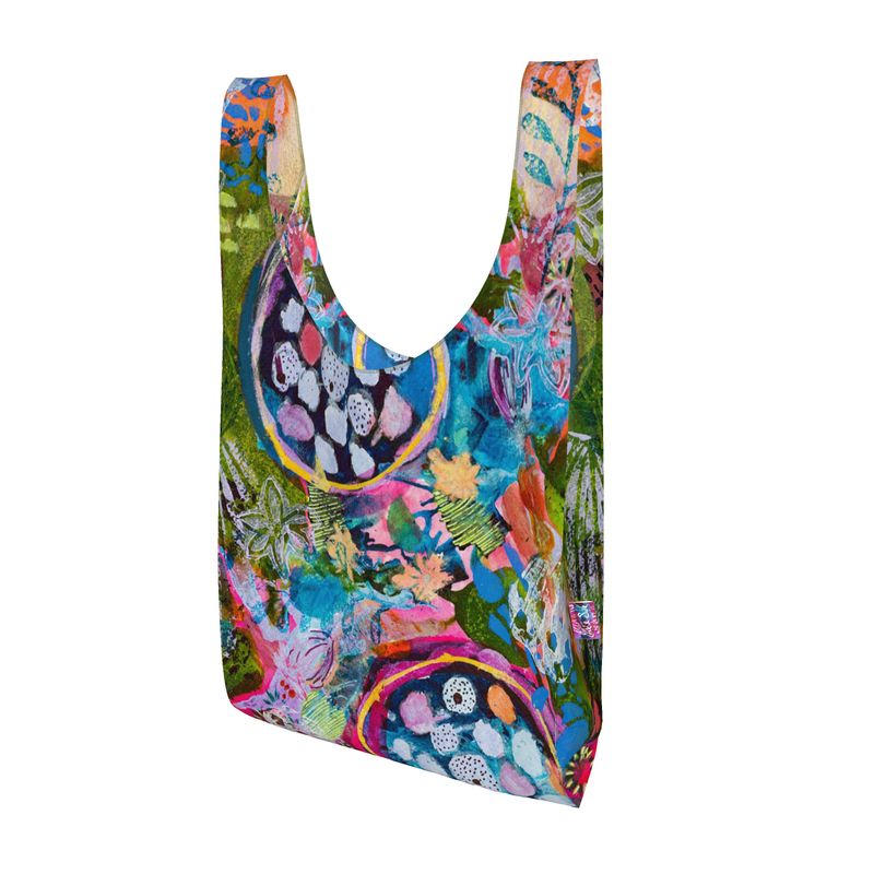 Lotus Seed Print Parachute Shopper