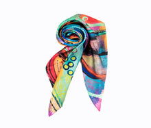Load image into Gallery viewer, Irises Silk Twill Scarf
